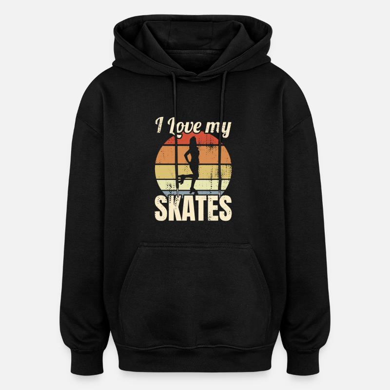 Rollsportler - Oversized Unisex Hoodie - Schwarz