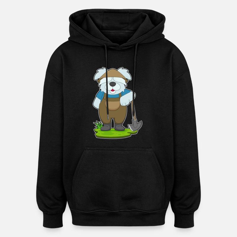 Pioche éleveuse de chiens - Sweat à capuche oversize unisexe - noir