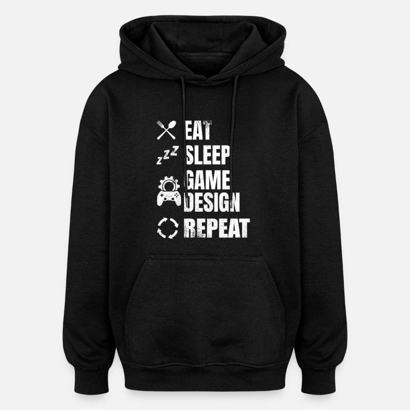 Game Designer Routine - Oversized Unisex Hoodie - black