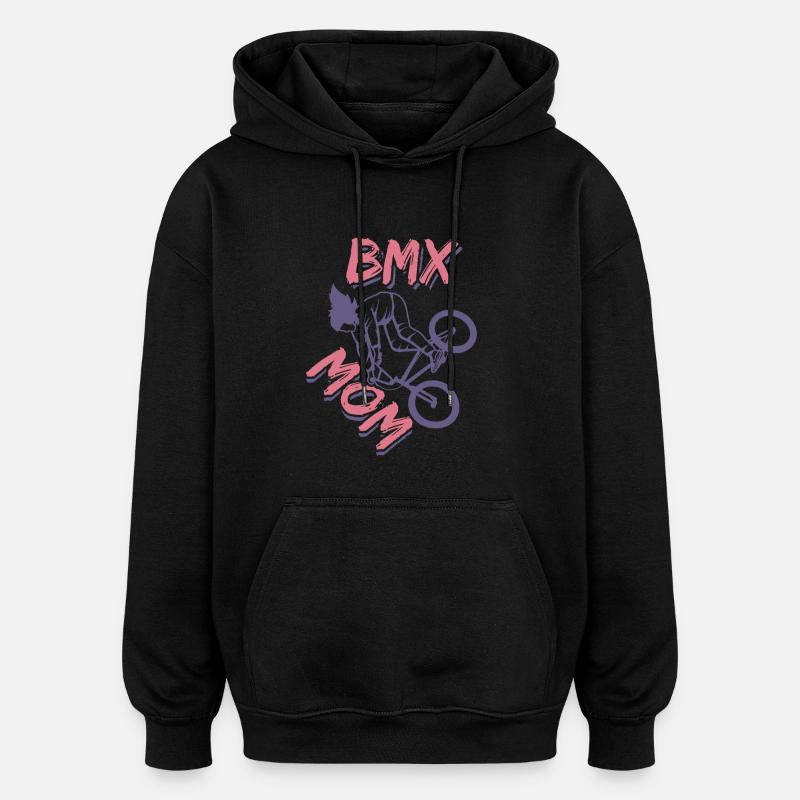 Maman BXM - Sweat à capuche oversize unisexe - noir