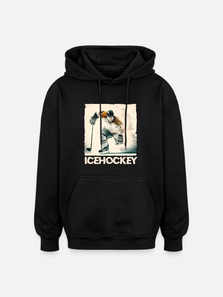Ice hockey player - Oversized Unisex Hoodie - black