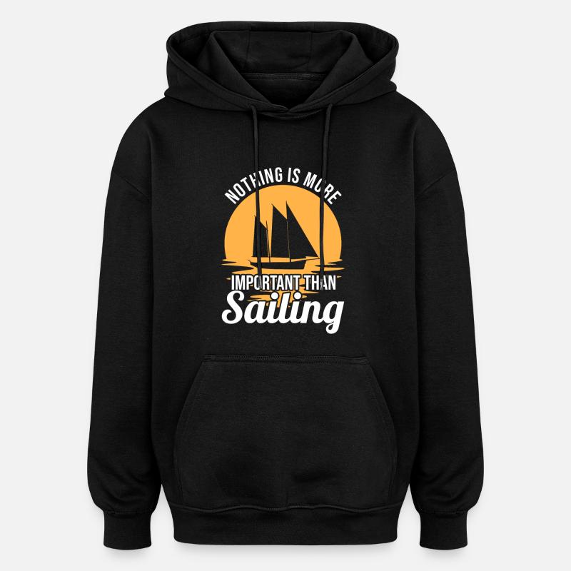 Motivation à la voile - Sweat à capuche oversize unisexe - noir