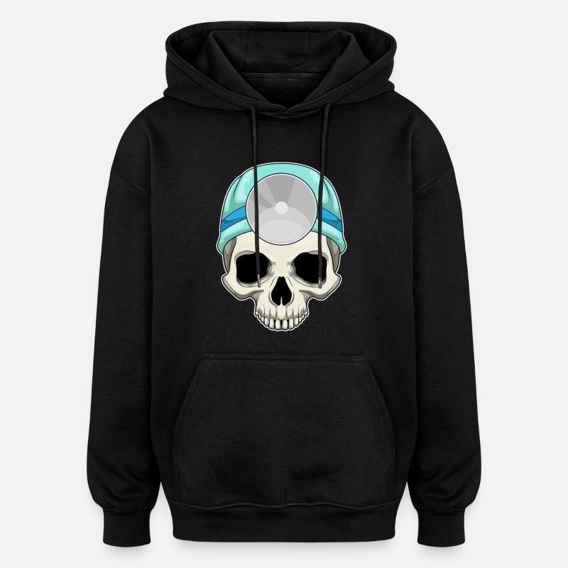 Totenkopf Arzt Stethoskop - Oversized Unisex Hoodie - Schwarz