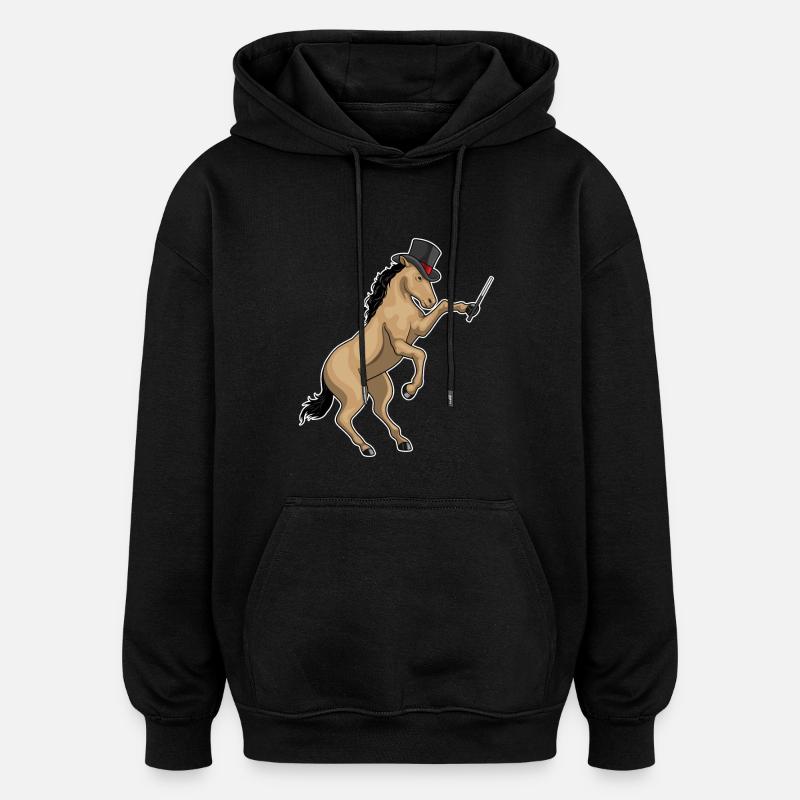 Baguette magique de cheval - Sweat à capuche oversize unisexe - noir