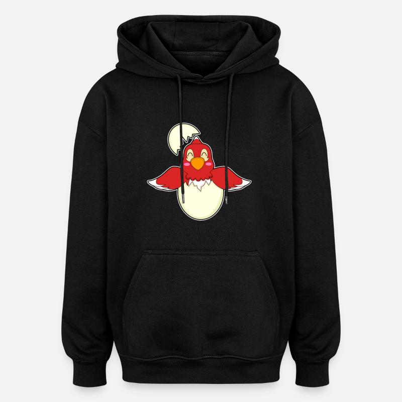 Papagei Ei - Oversized Unisex Hoodie - Schwarz