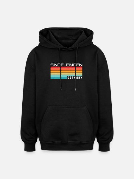 Sindelfingenerin Sindelfingener Sindelfingen - Oversized Unisex Hoodie - black