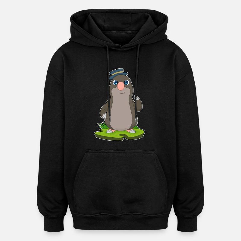 Mole Hat - Oversized Unisex Hoodie - black