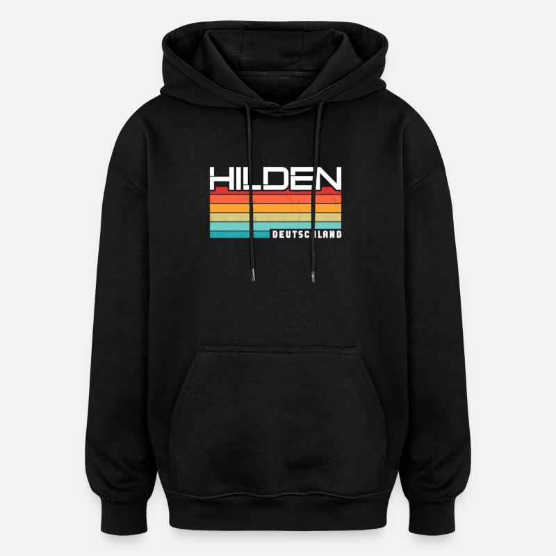 Hildenerin Hildener Hilden - Sweat à capuche oversize unisexe - noir