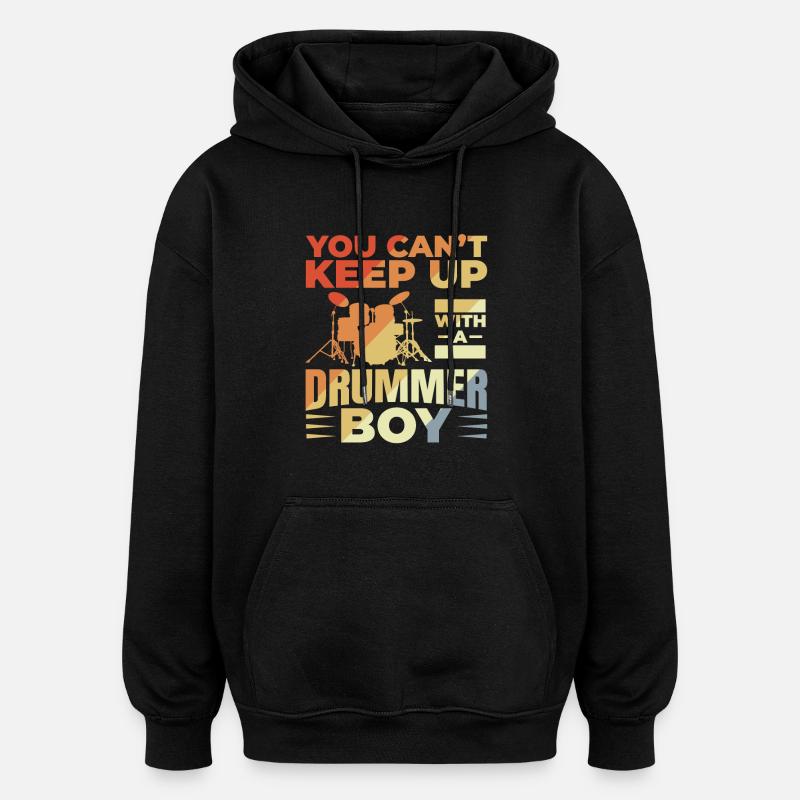 Garçon batteur - Sweat à capuche oversize unisexe - noir