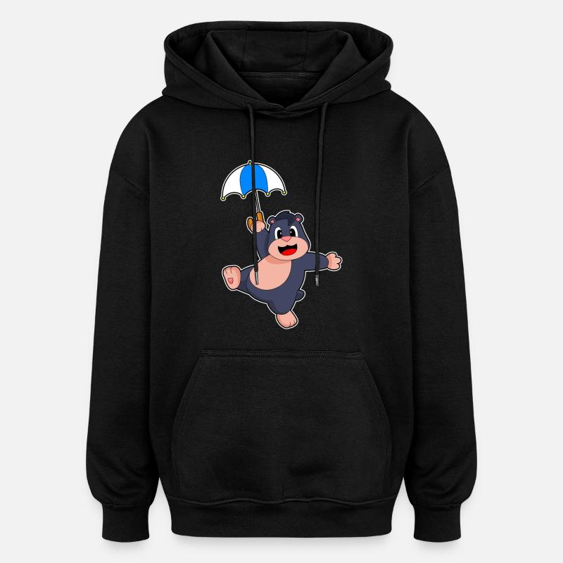 Mole Umbrella - Oversized Unisex Hoodie - black
