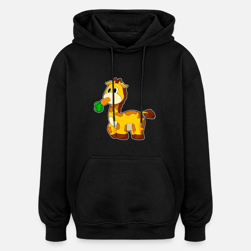 Giraffe Karotte Gemüse - Oversized Unisex Hoodie - Schwarz