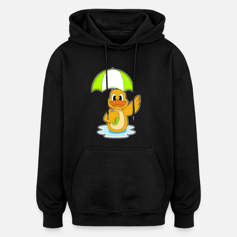Parapluie de canard - Sweat à capuche oversize unisexe - noir