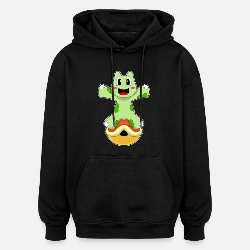 Tortue sans carapace - Sweat à capuche oversize unisexe - noir
