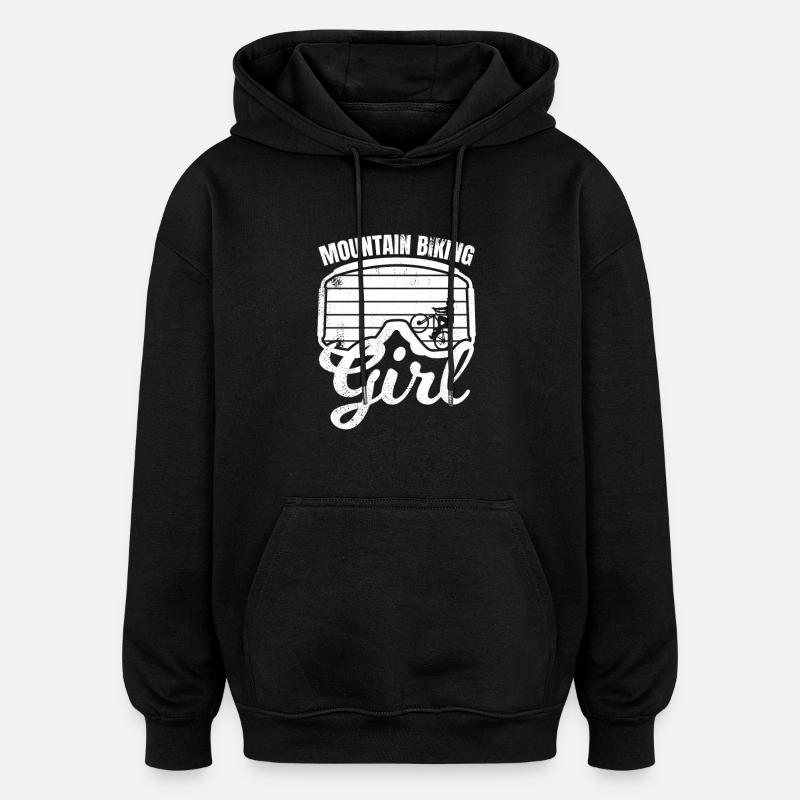 Fille de VTT - Sweat à capuche oversize unisexe - noir