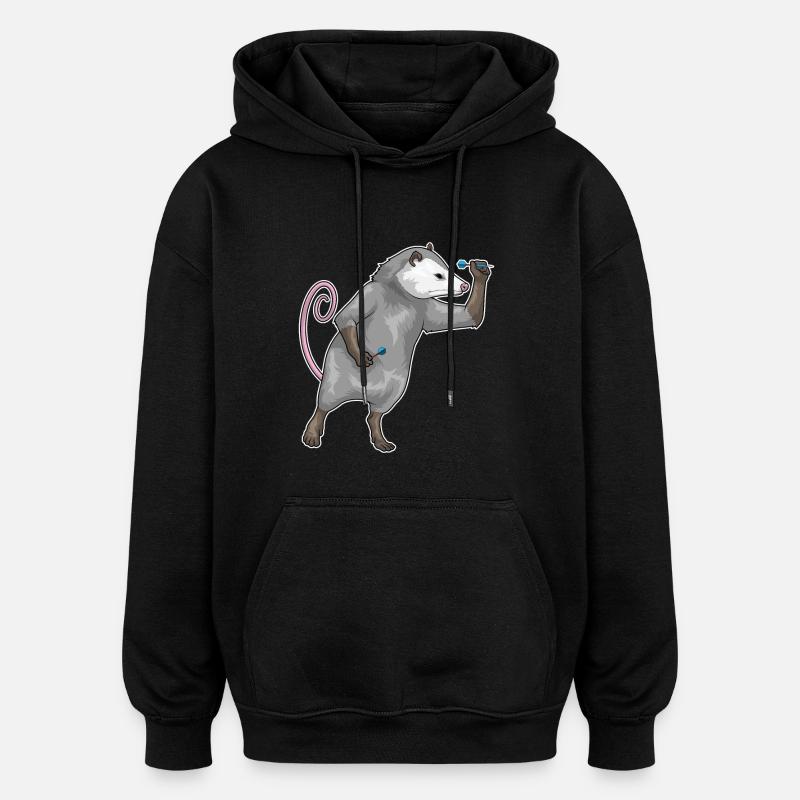 Fléchette Marsupiale Fléchette Fléchette - Sweat à capuche oversize unisexe - noir