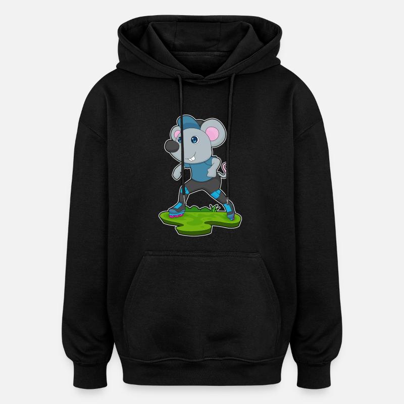 Maus Inline skating Inline skates - Oversized Unisex Hoodie - Schwarz