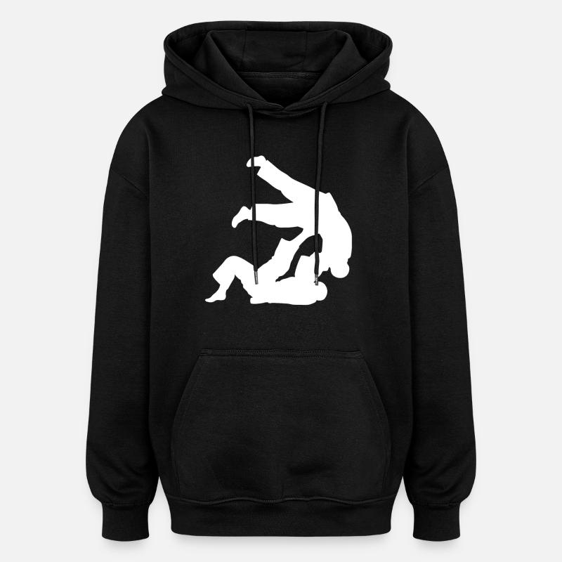 Jiu-Jitsu Brésilien BJJ - Sweat à capuche oversize unisexe - noir