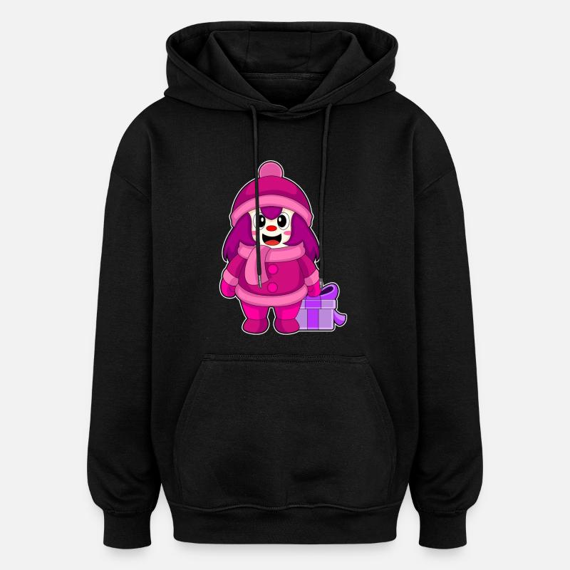 Filles Noël Hiver - Sweat à capuche oversize unisexe - noir
