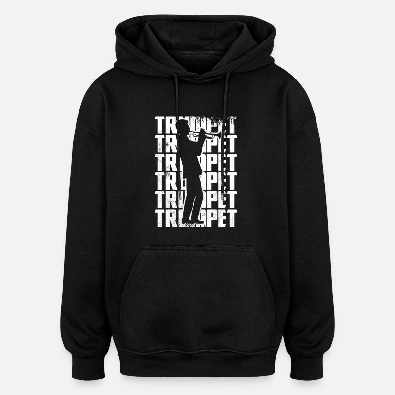 Drôle de trompette - Sweat à capuche oversize unisexe - noir