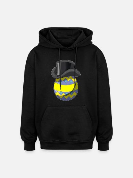 Osterei Ostern Zauberer - Oversized Unisex Hoodie - Schwarz