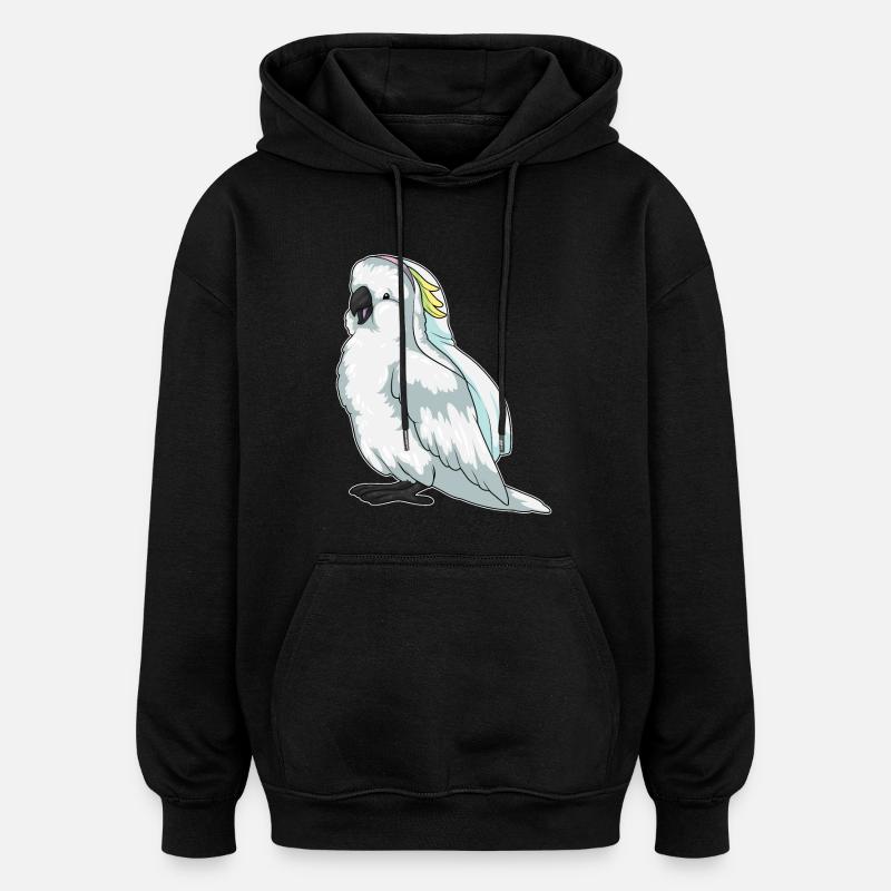 Voile de mariée perroquet mariage - Sweat à capuche oversize unisexe - noir