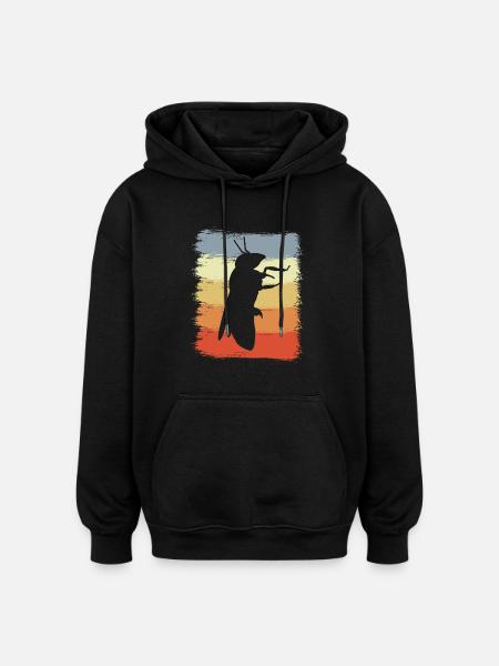 Abeille rétro - Sweat à capuche oversize unisexe - noir