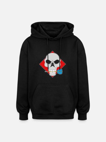 Skull Dart Dart - Oversized Unisex Hoodie - black