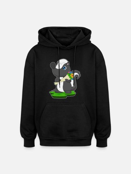 Bouquet de moufettes - Sweat à capuche oversize unisexe - noir
