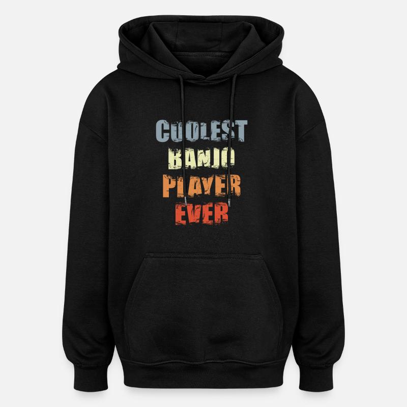 Drôle de joueur de banjo - Sweat à capuche oversize unisexe - noir