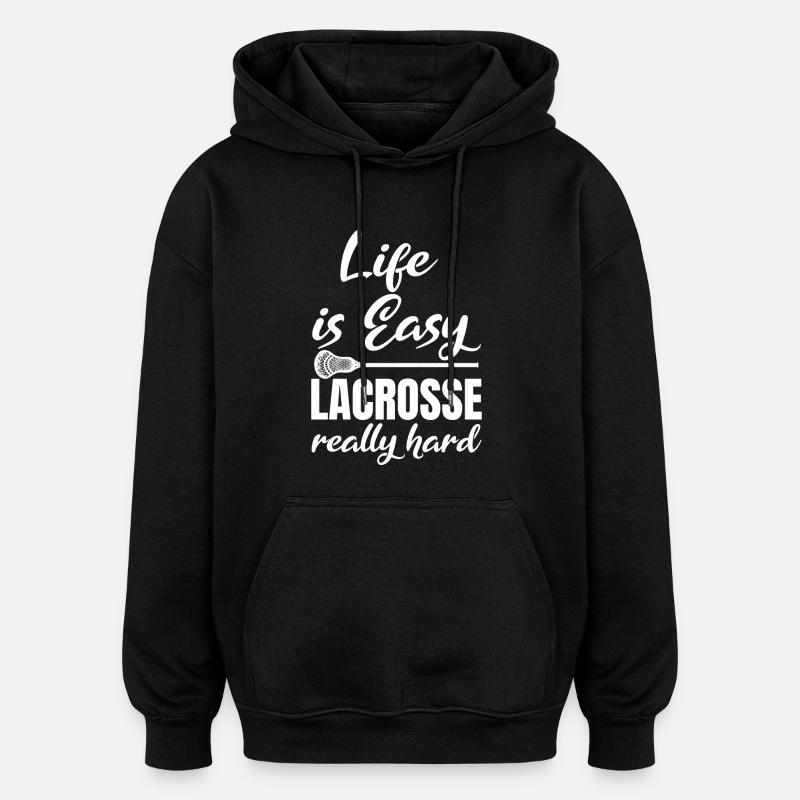 Motivation des joueurs de crosse - Sweat à capuche oversize unisexe - noir