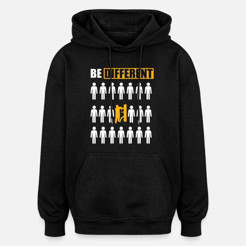 Be Different Wing Chun - Oversized Unisex Hoodie - black