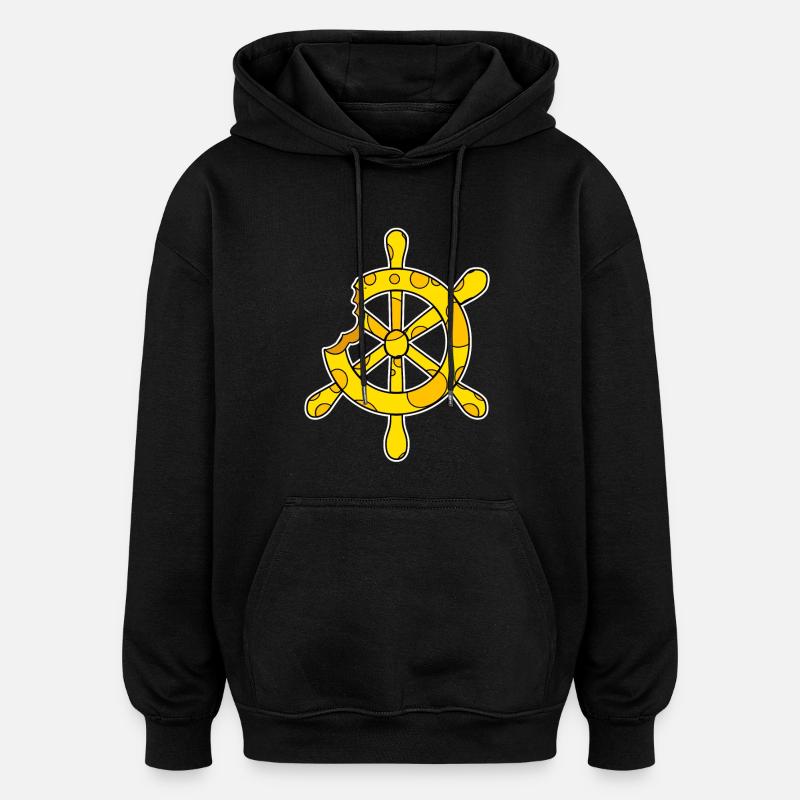 Volant Captain Cheese - Sweat à capuche oversize unisexe - noir