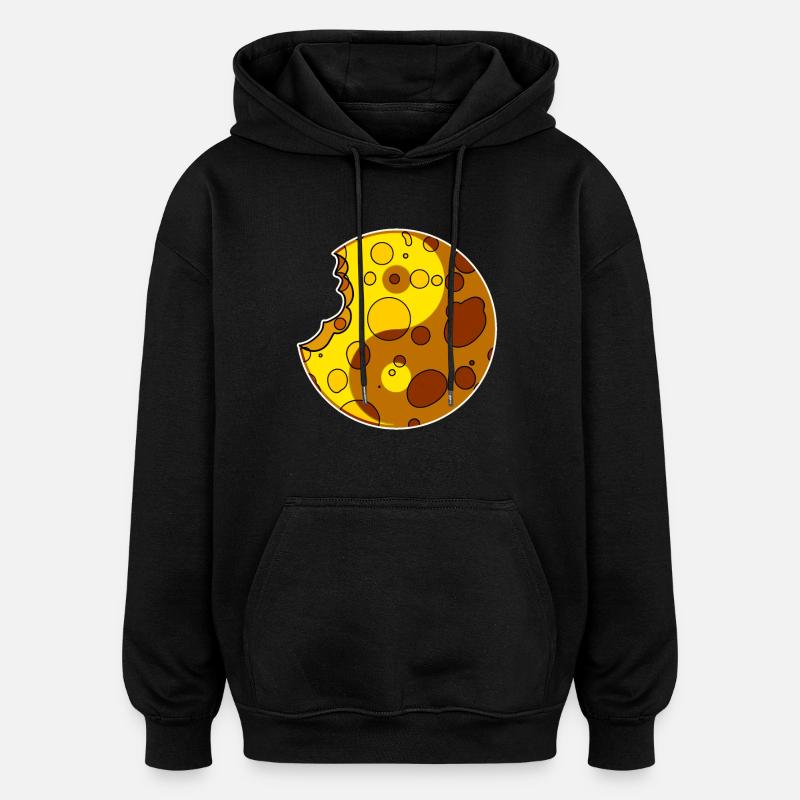 Fromage Yin Yang - Sweat à capuche oversize unisexe - noir