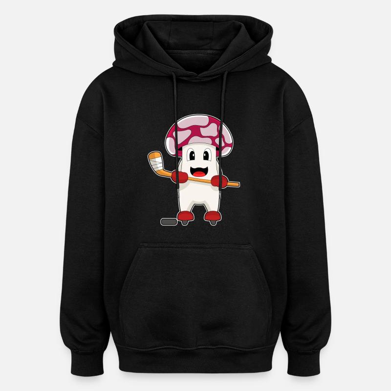 Pilz Eishockey Eishockeyschläger - Oversized Unisex Hoodie - Schwarz