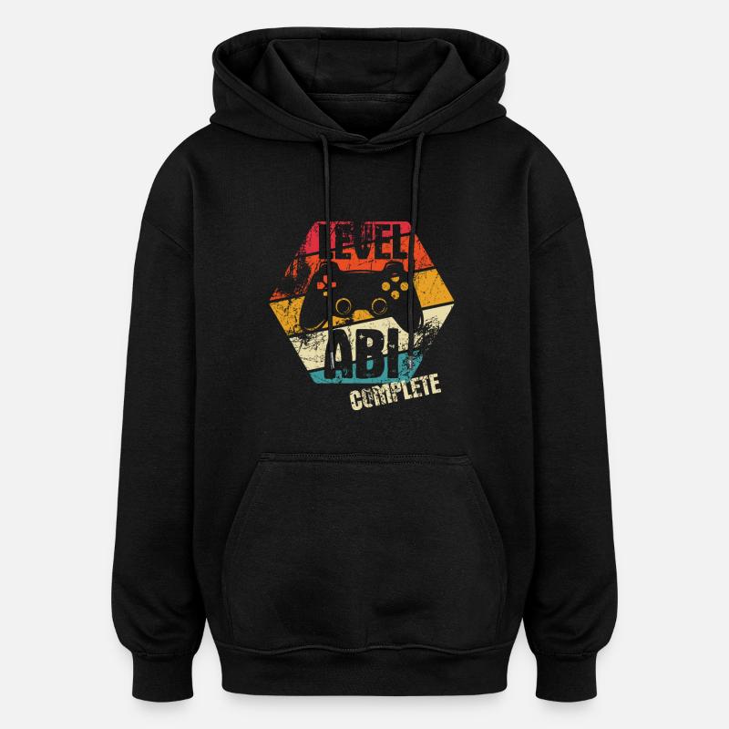 ABI - Level complete - Controller - Gamer - Oversized Unisex Hoodie - Schwarz