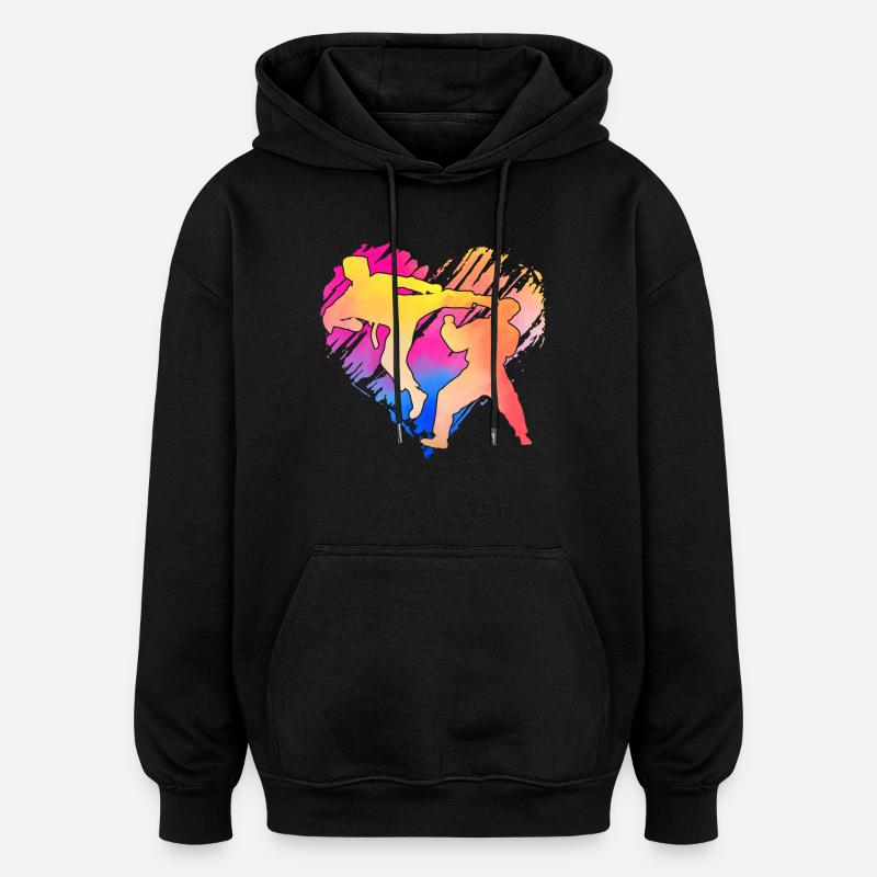 Taekwondo - Sweat à capuche oversize unisexe - noir