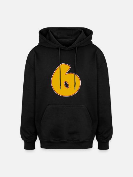 6 - Oversized Unisex Hoodie - black
