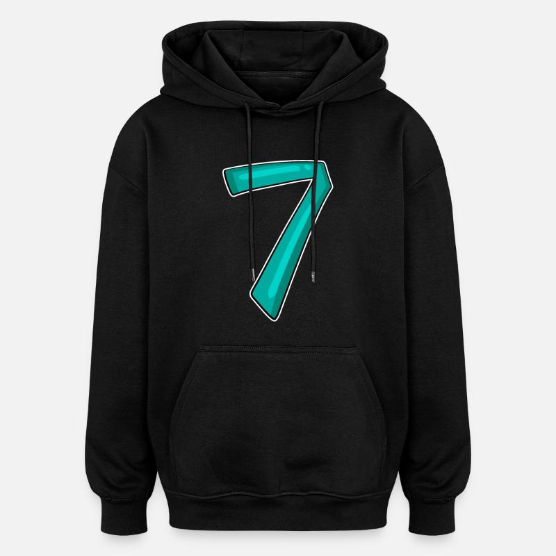 7 - Sweat à capuche oversize unisexe - noir