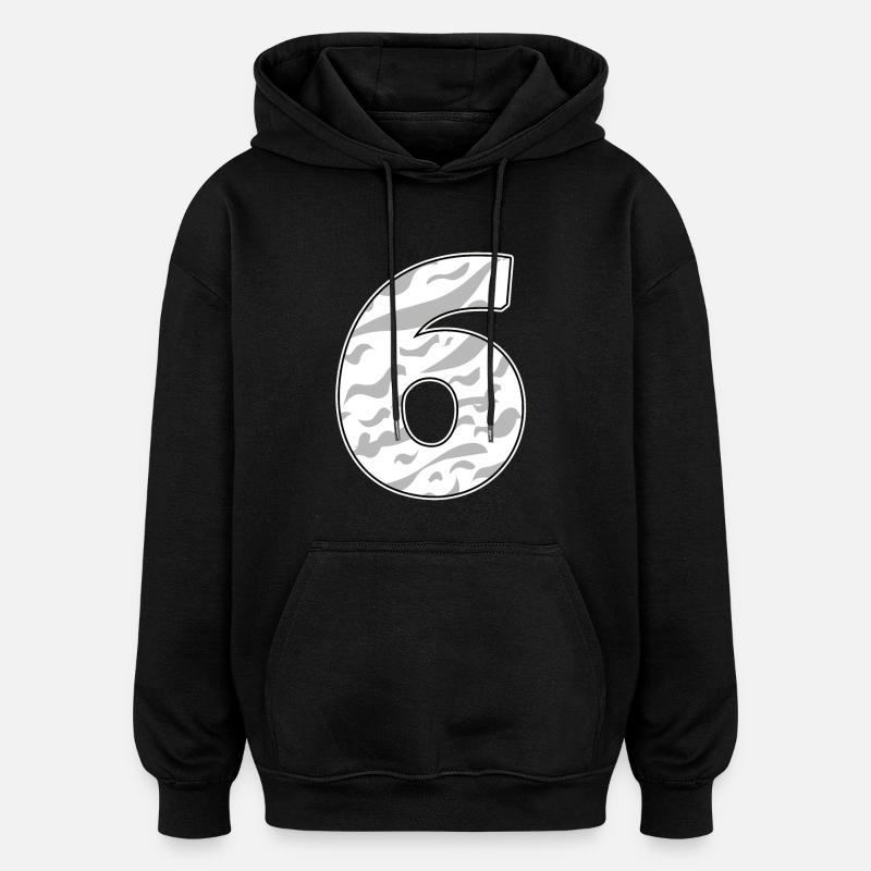 6 - Sweat à capuche oversize unisexe - noir