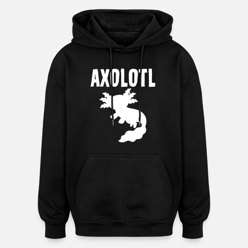 Axolotl - Sweat à capuche oversize unisexe - noir