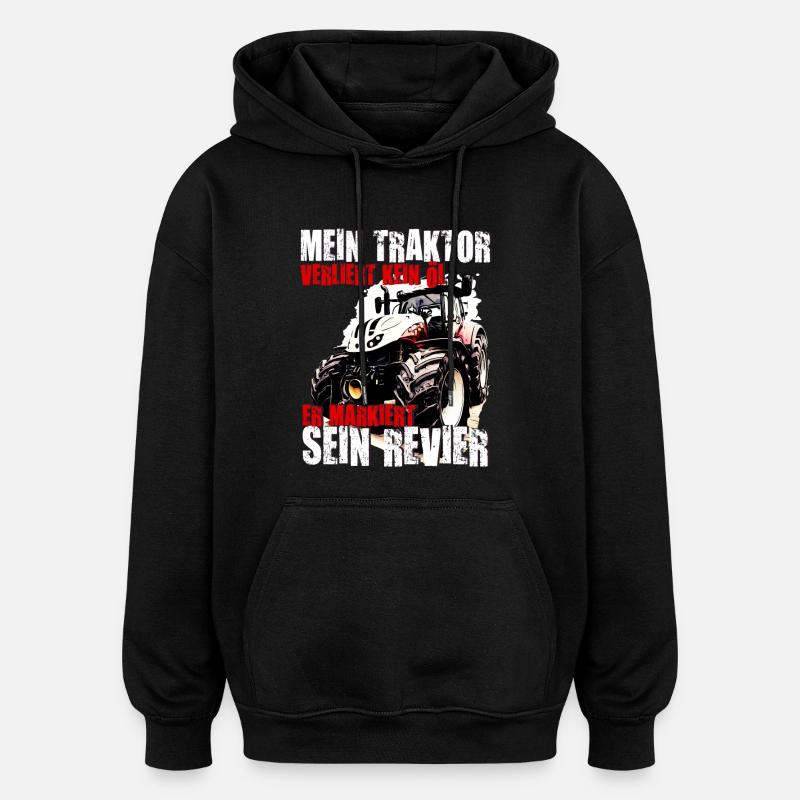 Steyr Tractor Saying - Oversized Unisex Hoodie - black