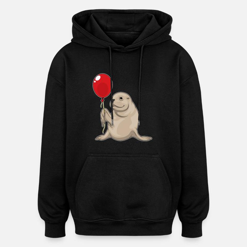 Ballon de phoque - Sweat à capuche oversize unisexe - noir