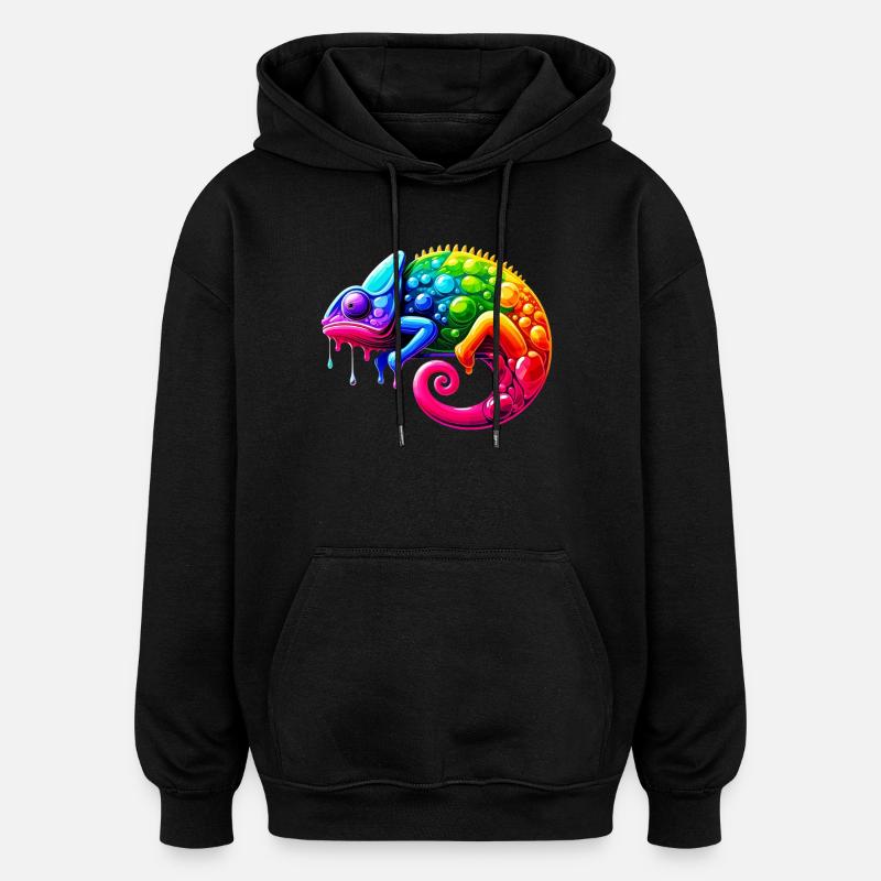 Chameleon - Oversized Unisex Hoodie - black