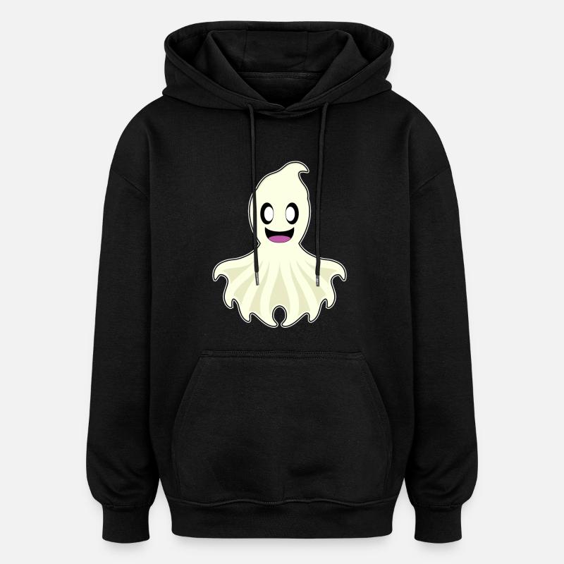 Fantôme de poulpe - Sweat à capuche oversize unisexe - noir