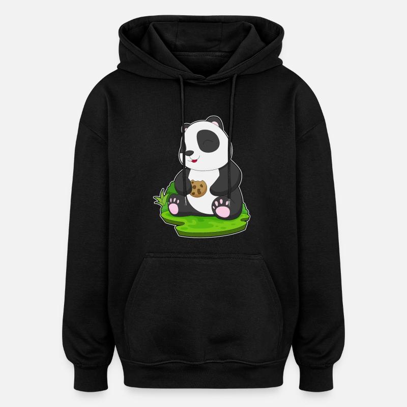 Panda Cookie - Oversized Unisex Hoodie - Schwarz