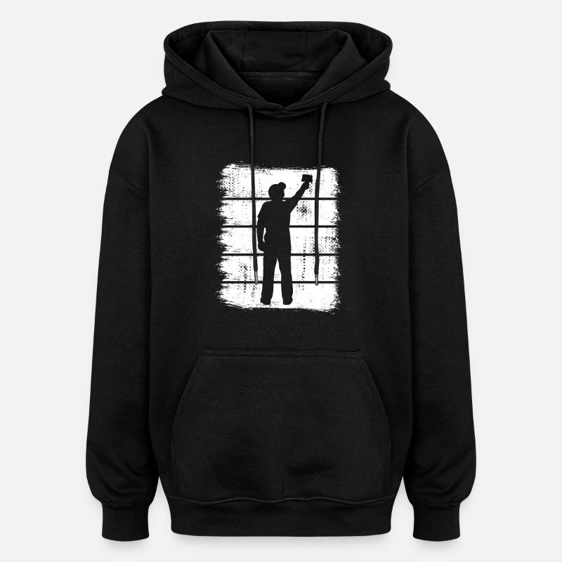 Peintres et vernisseurs - Sweat à capuche oversize unisexe - noir