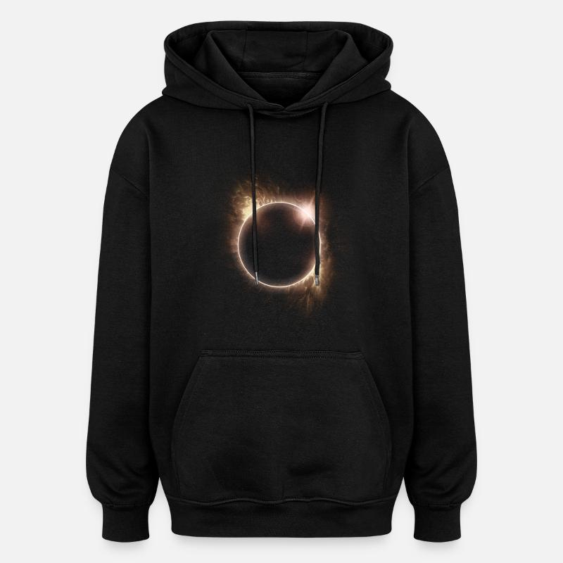 AMATEURS D’ASTRONOMIE DE L’ÉCLIPSE SOLAIRE - Sweat à capuche oversize unisexe - noir