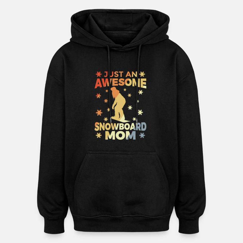 Snowboard Mutter - Oversized Unisex Hoodie - Schwarz