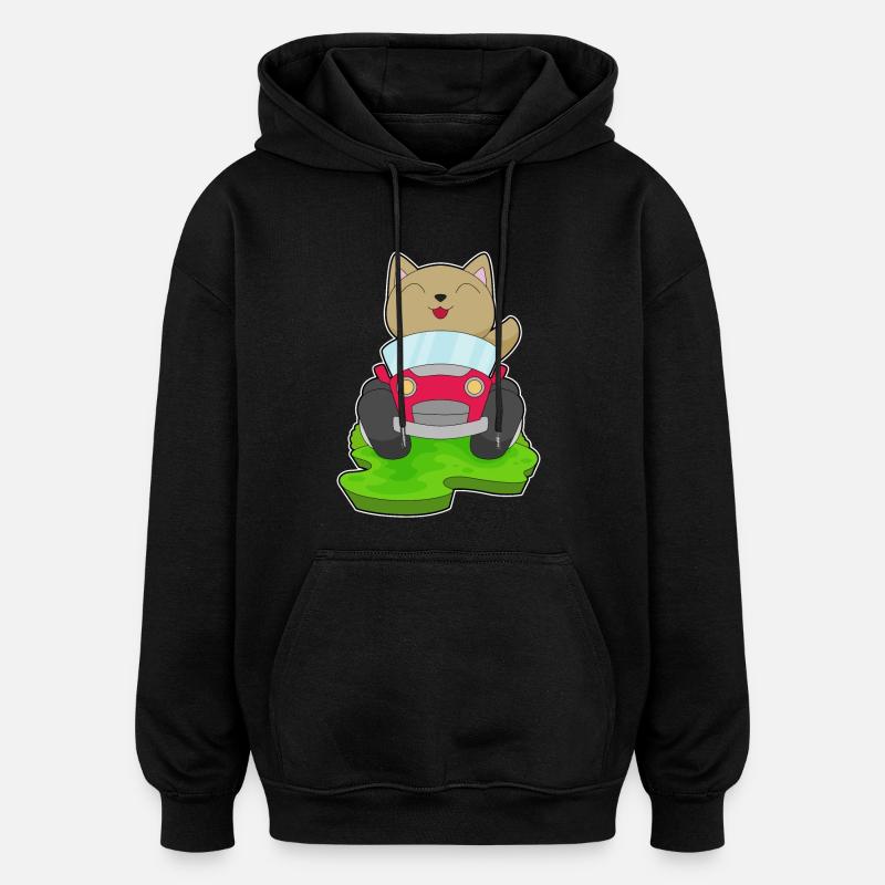 Voiture de chat - Sweat à capuche oversize unisexe - noir