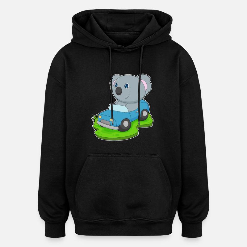 Voiture Koala - Sweat à capuche oversize unisexe - noir